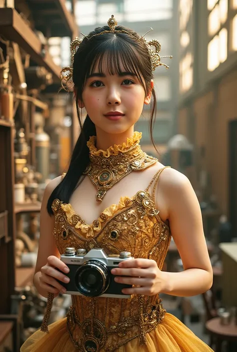 Woman in steampunk costume taking photo, wearing steampunk attire, steampunk fantasy style, (Steampunk), (Steampunk), a steampunk beautiful goddess, steampunk beautiful anime woman, Steampunk Girl, Steampunk style, steampunk fantasy, Steampunk, steampunk i...