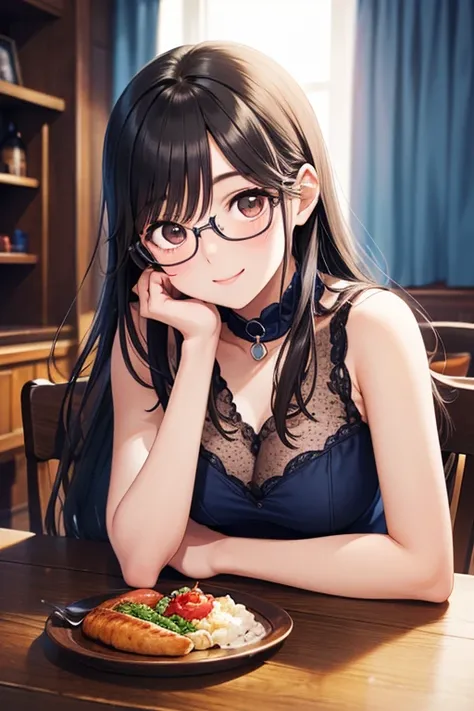 Takane Manaka, shiny brown long hair, beautiful brown eyes, smiling face, sparkling pupils, (fine grain), highly detailed eyes, highly detailed face, highly detailed eyes,, (masterpiece:1.2, best quality), 1 girl, cowboy shot,, 


cowboy shot,




 with da...