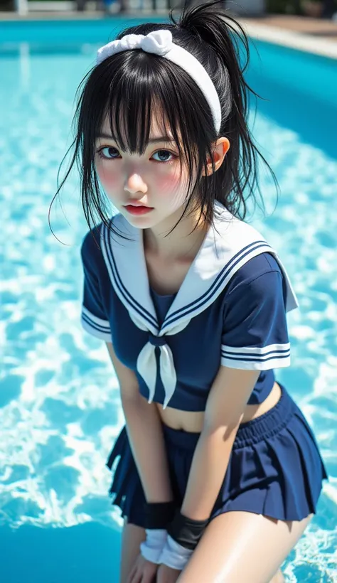    wet、 masterpiece 、    top quality  、   ultra high resolution、   by Nomi、    that appears in Wet Japanese  {x}  where school students wear swimsuits 、    RAW Photo 、4K Ultra HD、    very detailed face 、  with a clear face 、   fine eyes 、   beautiful eyes、...