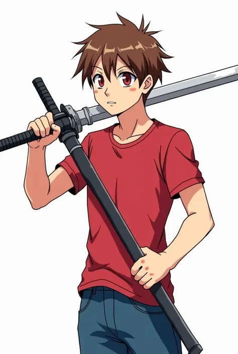 a drawing of a man holding a large metal rod in his hands, clean anime outlines, sharp line art, intense line art, clean line art, perfect line art, dramatic pose of wielding a sword but holding a large metal rod in two hands, simple line art, outline draw...