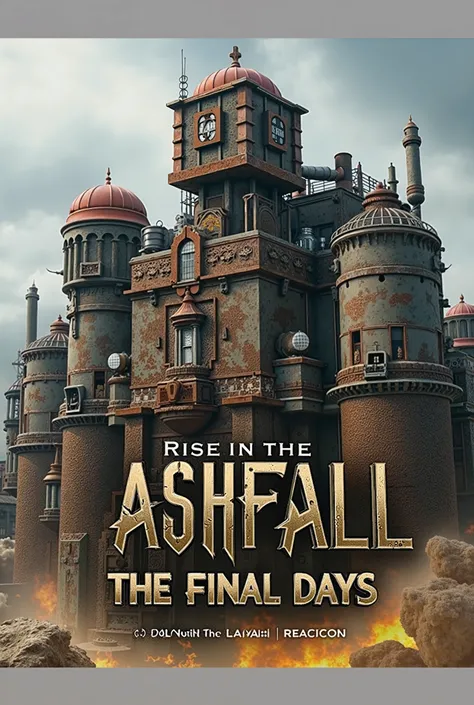 For a proper novel cover design for Rise in the Ashfall: The Final Days, I’ll ensure the image has:

Title Placement: "Rise in the Ashfall: The Final Days" in a bold, post-apocalyptic-style font.

Author Name: If you want one added, let me know!

Mood & Co...