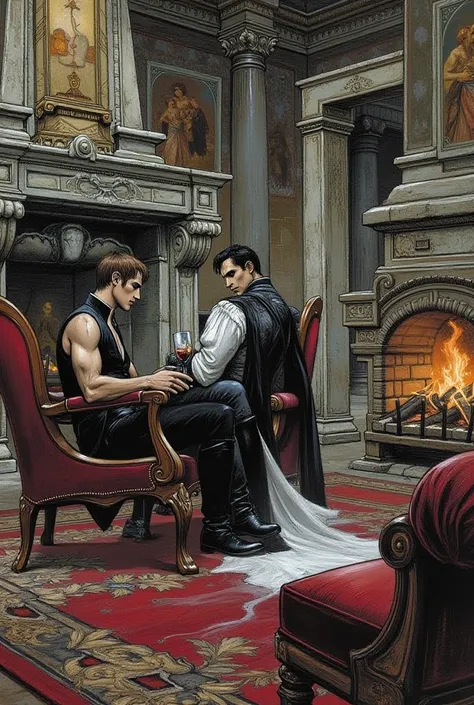 Ultra-Realistic Comic Panel Prompt for Sea Art

Title: "Eternal Bond"


---

Panel 1 – Wide Shot: The Grand Sitting Room

The 17th-century Bran Castle’s sitting room, illuminated by the crackling fireplace. Shadows dance on ancient stone walls, adorned wit...