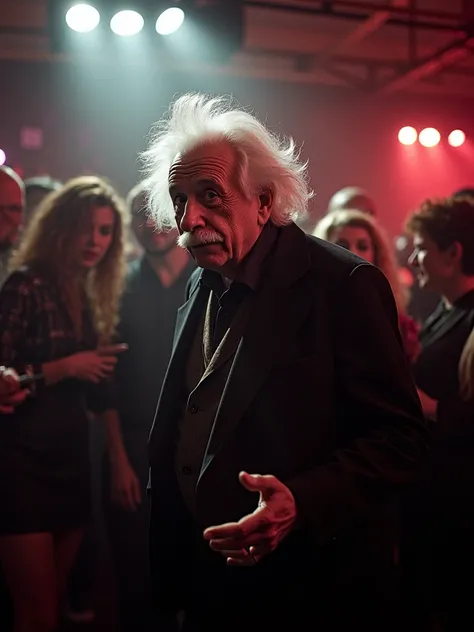 Albert Einstein at the disco