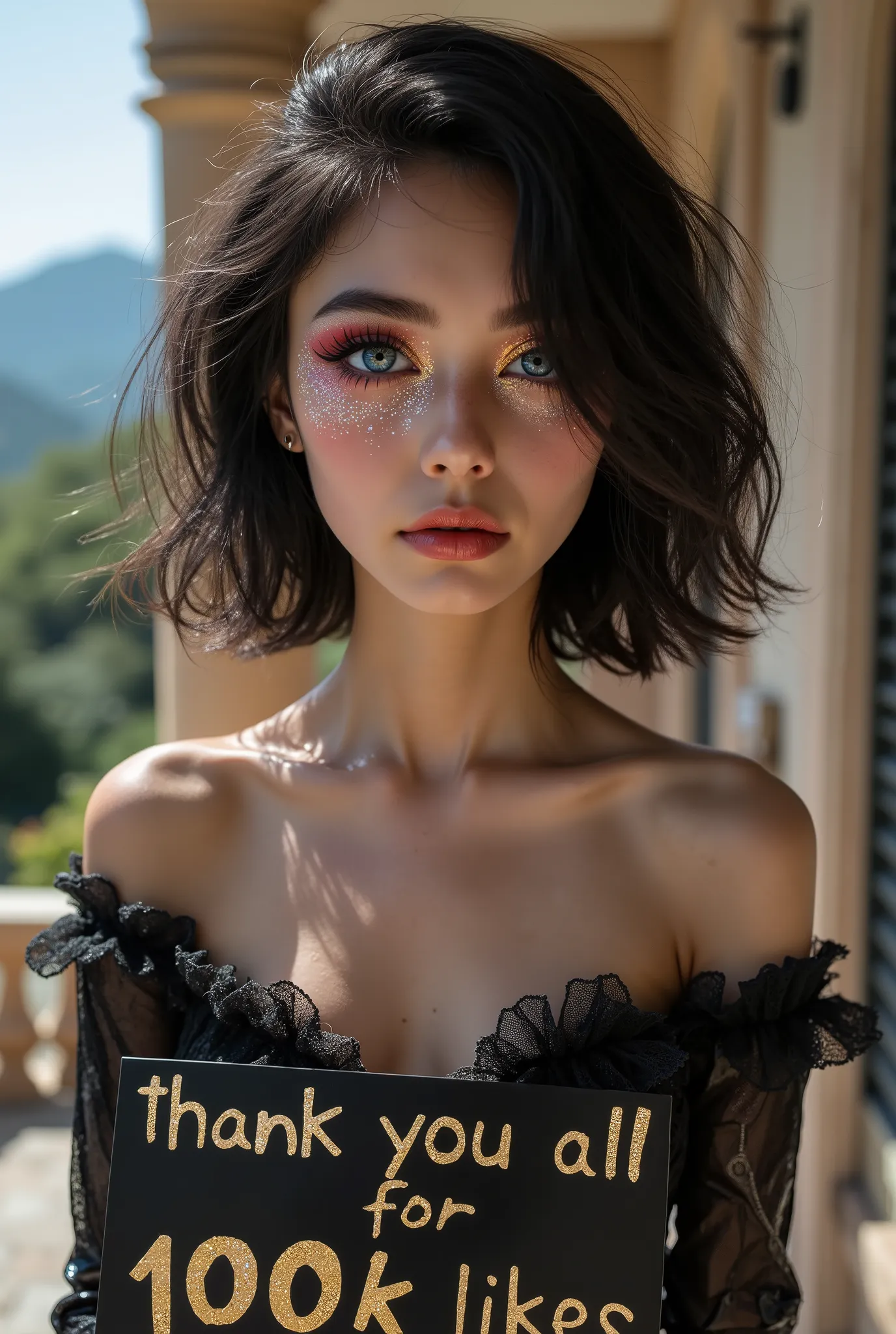 Realistic (photorealistic Realism), (high resolution), ((intricately detailed digital art)), professional photography, (ultra realistic texture details: velvety skin, hair),(((close-up of eyes:1.4))),(((focusing on her eyes))),((sharp focus, no blurry, hig...