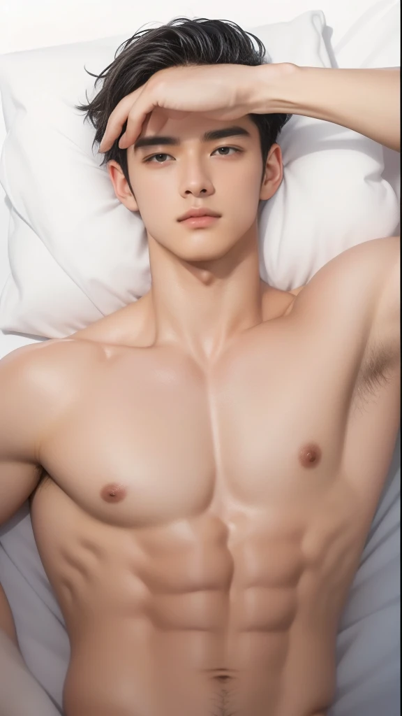 handsome men, adult male model, korea face, high resolution 8k, ultra detailed, hdr, hd face, eyes details, face detail, muscle realistic, black eyebrows, black eyelashes, perfect face, real skin texture, hand details, finger details, Real and complete han...