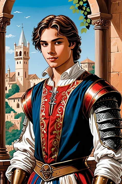 Draw a portrait of Romeo from Pierre Shakespeare Romeo and Juliet.   The tragedy of the main character is described as a beautiful, slender and elegant young man Romeo is represented as a young man from the noble family of Monteckey.