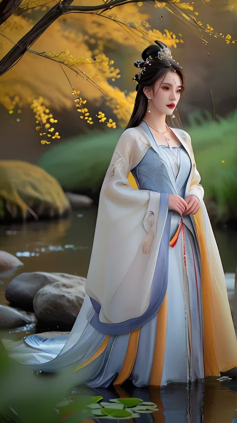  Extremely long-distance lens, highest quality、masterpiece、超High resolution、RAW Photos,A beautiful girl, Perfect face, Pretty Face, Wearing traditional  dress,  textured skin, super detail, 8k.
PHOTOGRAPH of   a stunning artwork set in the Pre-Qin period, ...