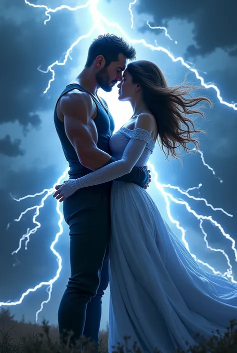 Create image  of men and female  thunderbuddies romantic