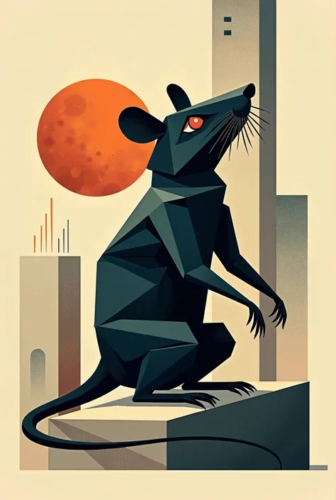 bauhaus rat in the style of picasso
