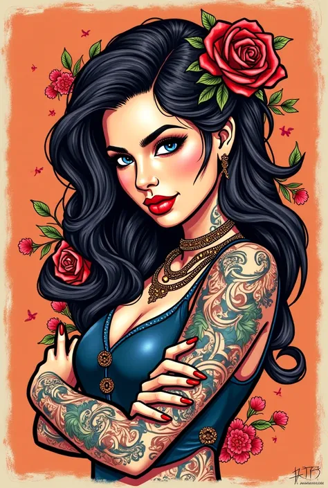  I would like to create an open tattoo schedule poster,  containing the following writing ,  Janaína Tatoo open schedule from Monday to Friday , City Cajazeiras Paraíba ,  more information link on my profile  