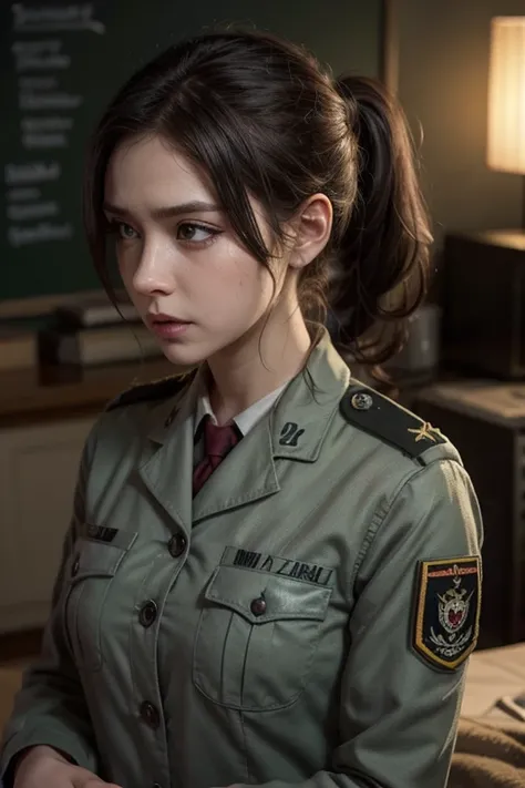 Dina mizrahi hair ponytail uniform military war world Z game xbox zombies