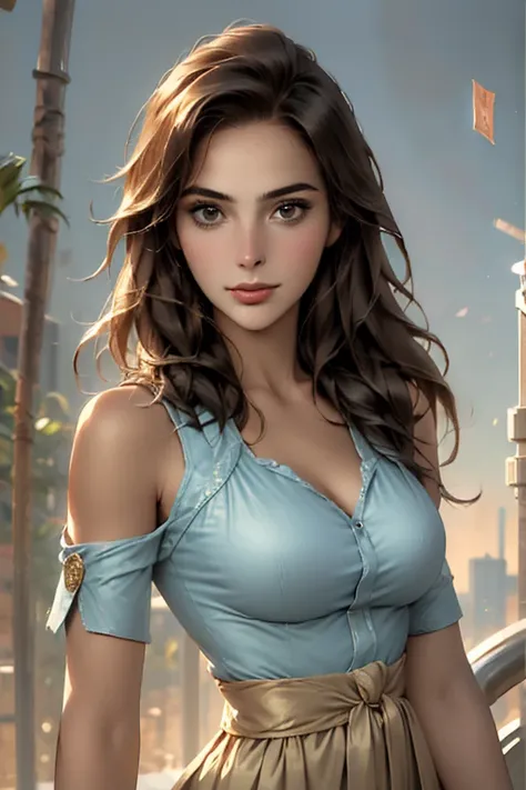  ((best quality)), ((masterpiece)), (detailed), perfect face of cyberpunk stunningly beautiful women, beautiful face, beautiful eyes, magic the gathering card art, wearing golden armor, in the style of clint cearley,  sentinel, falvie,  holy crusader, a dr...