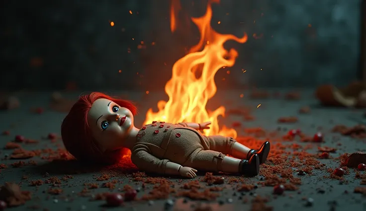 We placed the remains in a dignified spot and burned the doll as a ritual to free her soul. As the flames consumed the doll, we felt a wave of relief, and Clara disappeared, finally at peace. Front vision captured with a Canon EOS R10, 55mm f/4 lens, 8k HD...