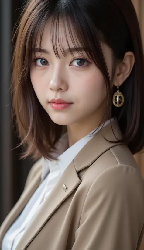 8k, Supernatural ,   top quality,  masterpiece,rule of thirds,golden ratio, surreal, photos,  one woman,(  girl:1.3), cute, cute顔, Beautiful Eyes in Every Detail , 細かく Details, mature woman, princess,full body,smile, black hair,Messy hair,ID photo, luxurio...