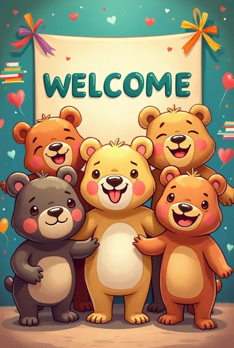 A Welcome Welcome Poster from the Little Bears, for education  