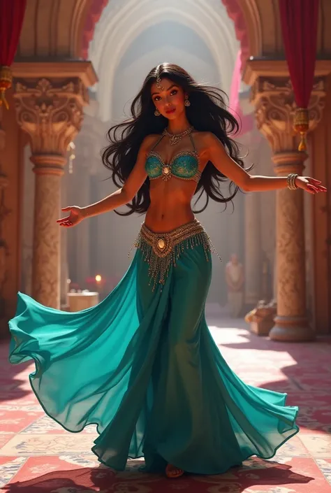 Princess Jasmine belly dance without nothing 