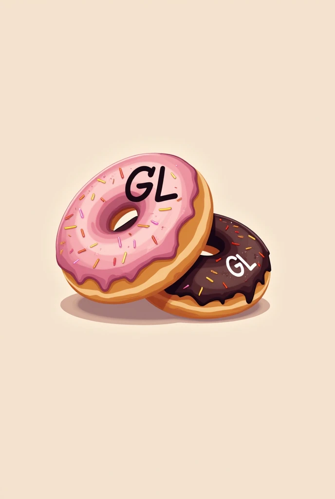 Logo with the initials GL on Donuts