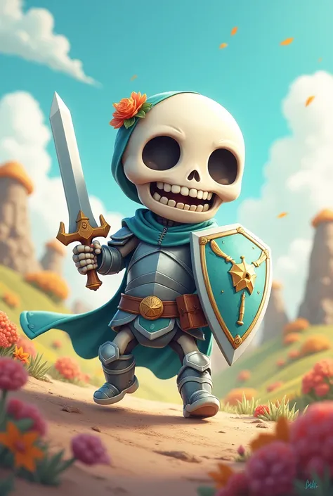 General skeleton in a kawaii war 