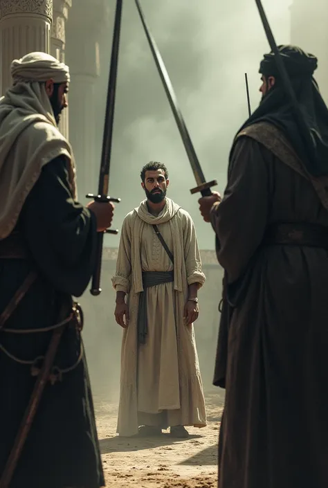 The Execution Scene – A tense moment where executioners stand ready with swords. Hormuzan looks toward Hazrat Umar (RA) with a serious expression, making his final request for water.