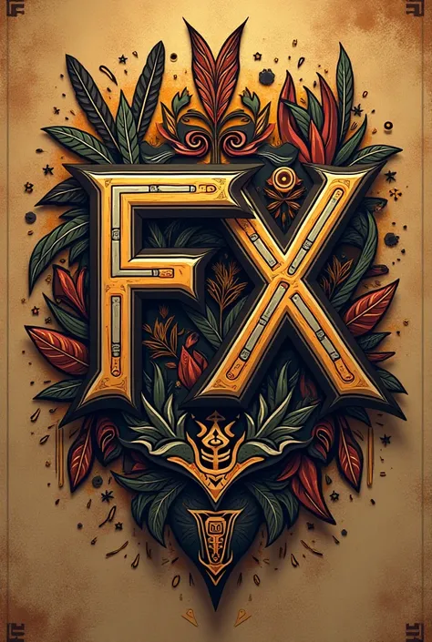 Tribal design letter FX