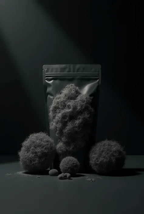 Creative packaging cover the product is loofah , dark colors