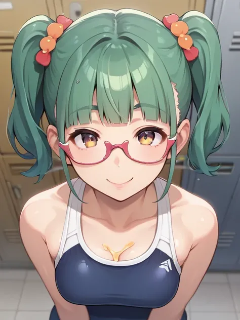  score_9,   score_8_  up,   score_7,   4K resolution ,    high accuracy,   top quality,   Masterpiece ,    Great Artists   , Please wear clothes that are in good shades , Good Shadow,    high accuracy,   dynamic angle, my, Glasses,   plump,   twin tails,  ...