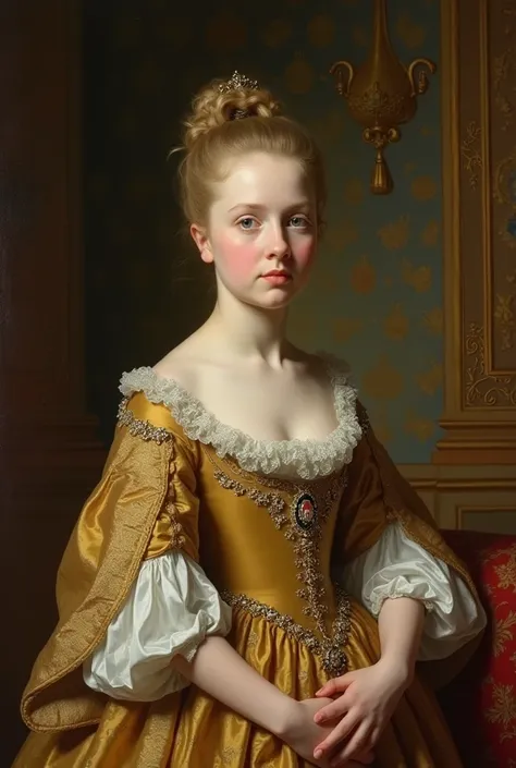 Queen Consort of England Charlotte of Mecklenburg-Strelitz aged 17 at her marriage to King George the Third of England in 1761