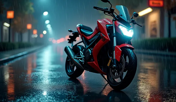 Aprilia sr 125 in night rainy