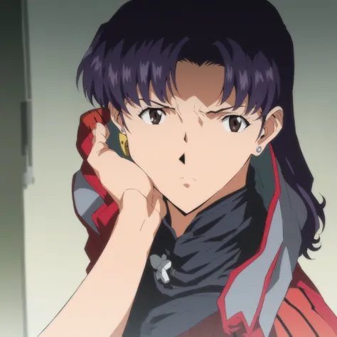 core_9, score_8_up, score_7_up, score_6_up, score_5_up, score_4_up,source_anime, indoors in a palace, standing,  m1sat0, 1girl, purple hair, solo, long hair, earrings, brown eyes,redjacketstyle,looking at viewer,pov,