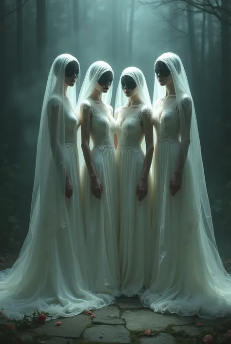 The Four Deadly Brides, the brides must be in all white dresses 