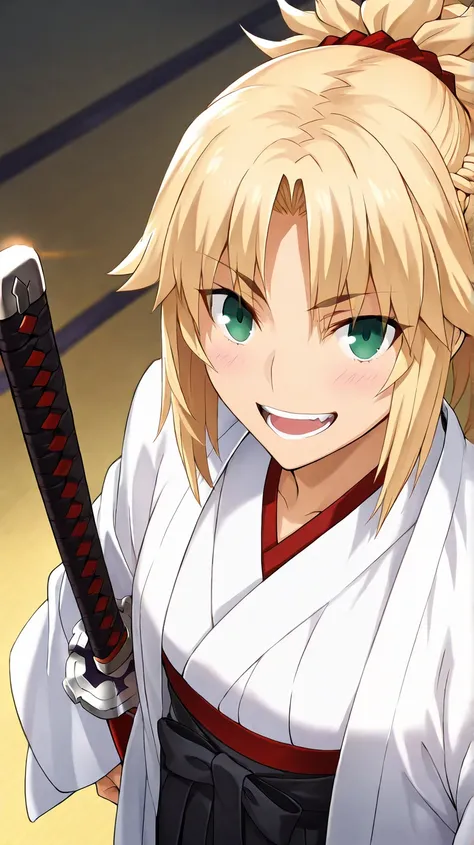 mordred (Fate)
high resolution, masterpiece, necessary, detail, best quality, quality, necessary, tall details, High details, precise,
 
ufotable style, ufotable anime, smile
solo,1girl
Bgirl, mordred (Fate), Fate Grand Order, Fate, Fate Grand Order, blond...