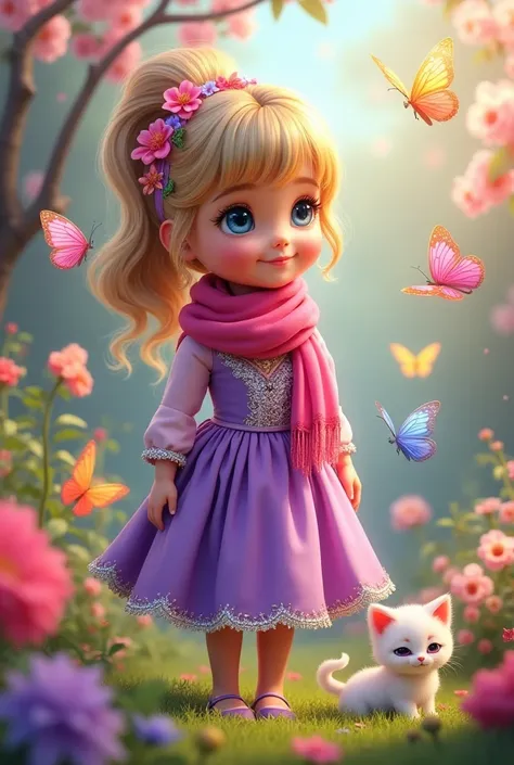 Here is the description of your character in English:  

**Character Name:** Rosie  

Rosie is a sweet and innocent  girl with big, ocean-blue eyes that sparkle like the deep sea. Her golden hair is soft and silky, with short bangs covering her forehead, w...