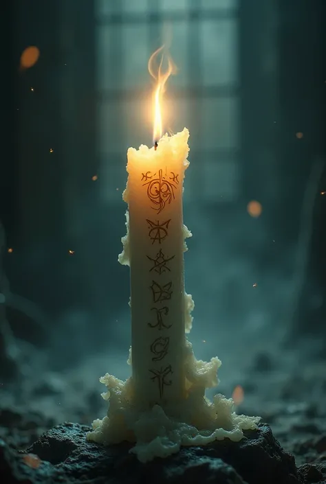 Make me a picture of a candle that judges the spirits of the pound
