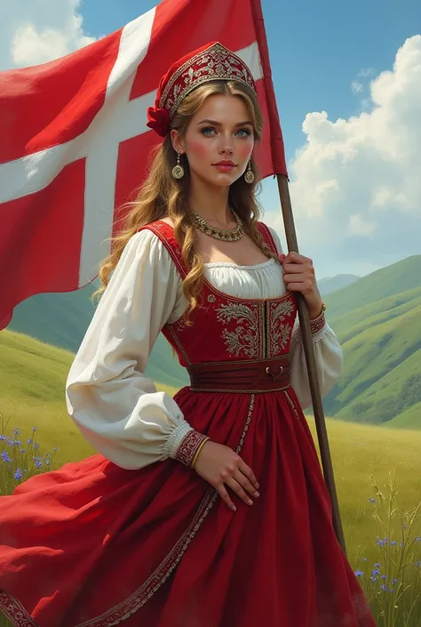 Female flag of Denmark 
