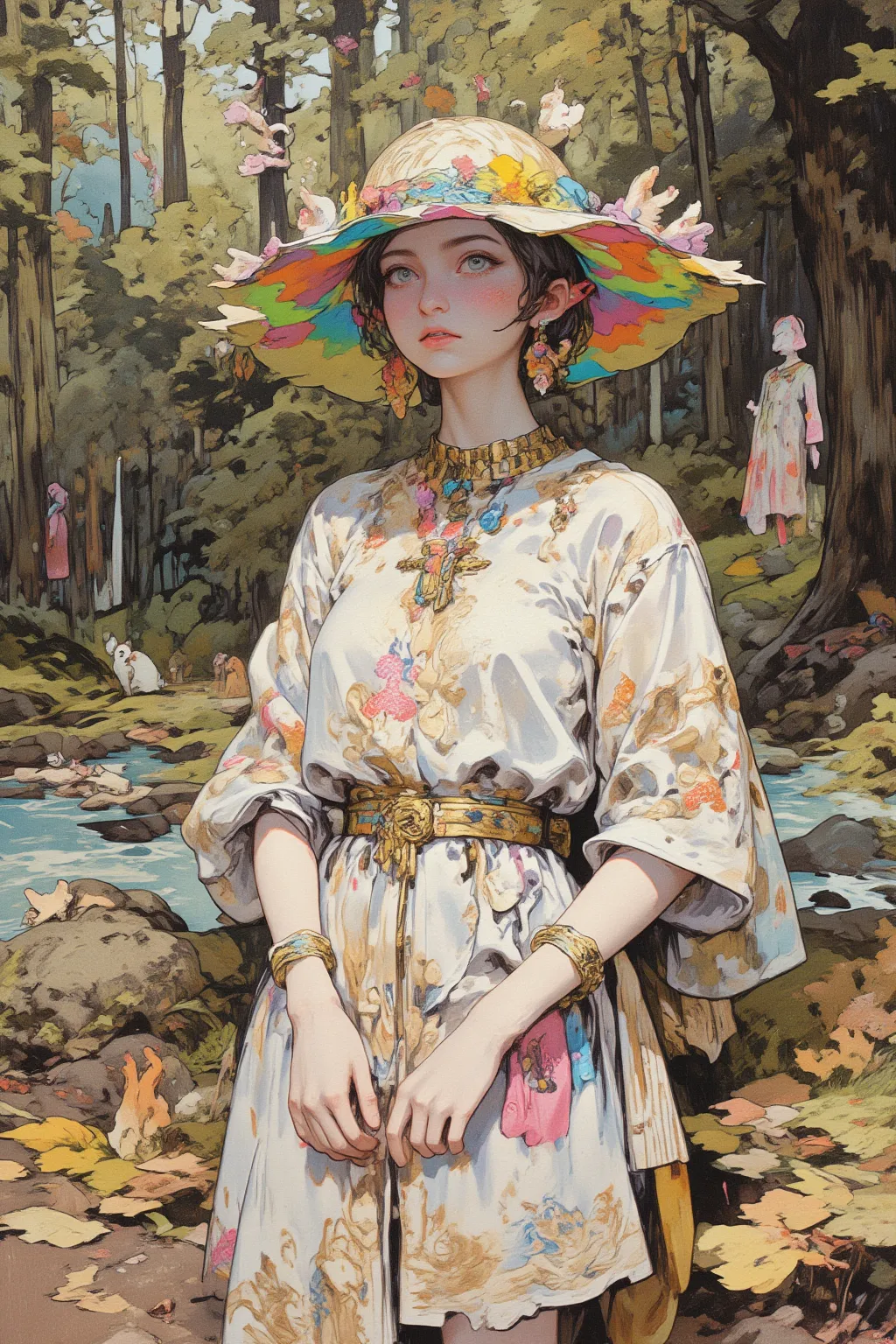  Elf Girls ,Long ears, slim figure,  designs that make you feel the forest and nature（Leaf and flower motifs 、Light Fabrics ）Clothes for,  earrings with ear cuffs and chains ,corolla, intellectual and mysterious , (Cats and rabbits ） pendants and bracelets...