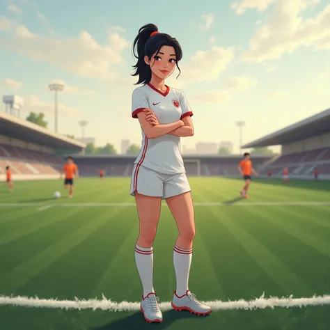 Prompts
haute qualité, Ultra HD 8K, Prompt pour générer une image BD melange dessin animé et caricature :Une jeune femme chinoise de 23 ans, coach de football, debout sur le bord d'un terrain de football. Face a la camera les bras croises, dans une posture...