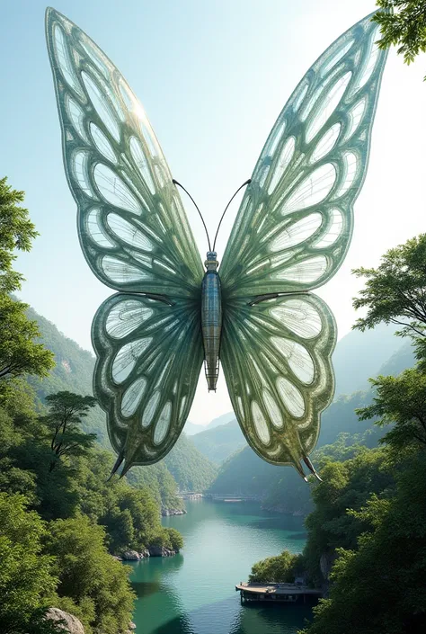 Can you make a architectural structure that reflects a butterfly 