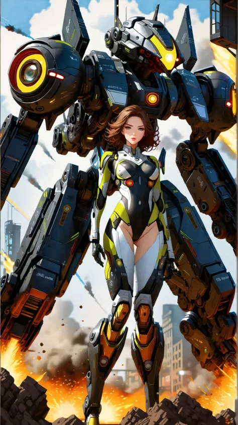 (( top quality)),(  Supernatural),(  very detailed),(  Detailed Explanation ),((  best CG  )),(  BEST ARTWORK  ), Ultra-precise art,  Amazing Painting Art,(Exquisite sci-fi art:1.5),  Female Robot,  Beautiful Well-Dressed Face , sharp mechanical eye, Raise...