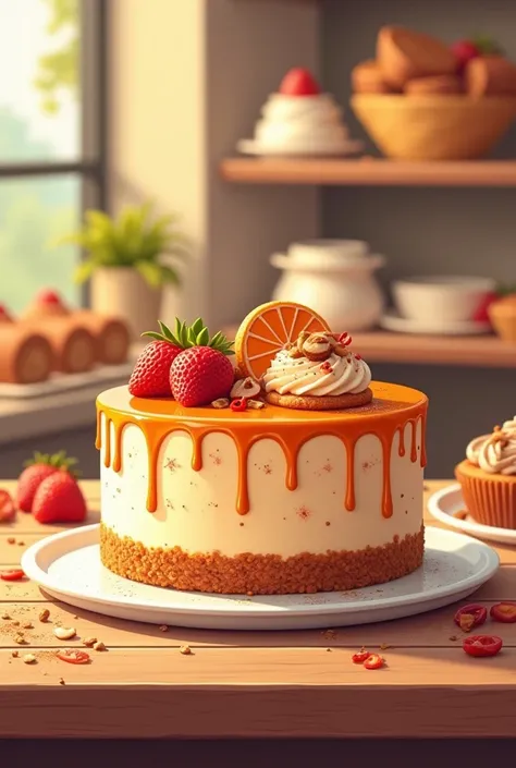 Sweet and Spicy, cake, dessert, bakery, vector, flat design"