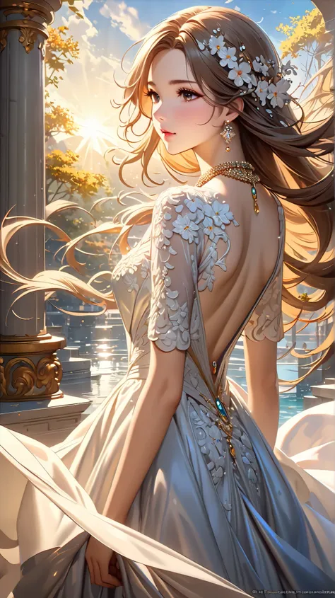 (( top quality)),(  Supernatural),(  very detailed),(  Detailed Explanation ),((  best CG  )),(  BEST ARTWORK  ), Ultra-precise art,  Amazing Painting Art,( Exquisite Art:1.5), woman,  beautiful and well-groomed face getting wet in the river,  lustrous hai...