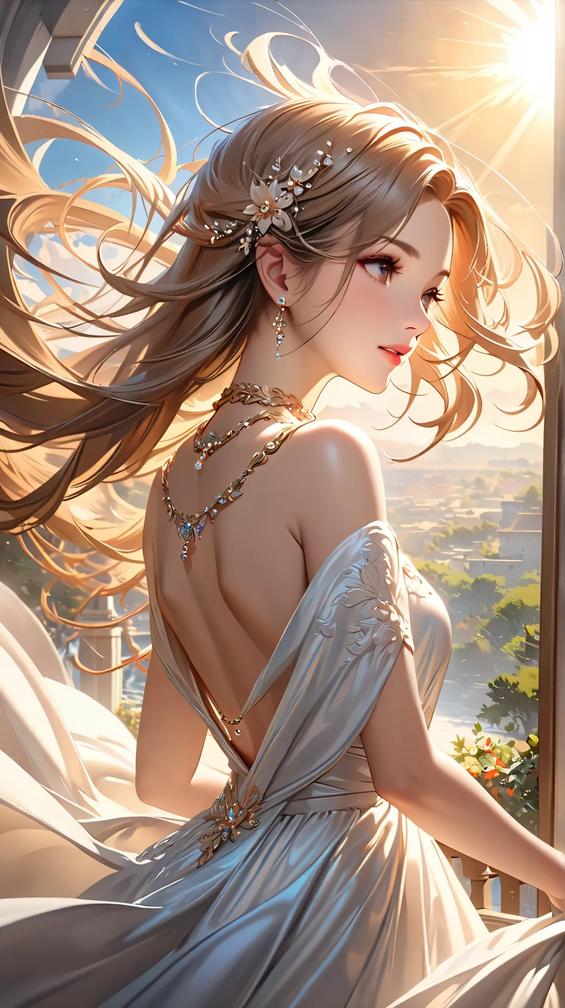 (( top quality)),(  Supernatural),(  very detailed),(  Detailed Explanation ),((  best CG  )),(  BEST ARTWORK  ), Ultra-precise art,  Amazing Painting Art,( Exquisite Art:1.5), woman,  beautiful and well-groomed face getting wet in the river,  lustrous hai...