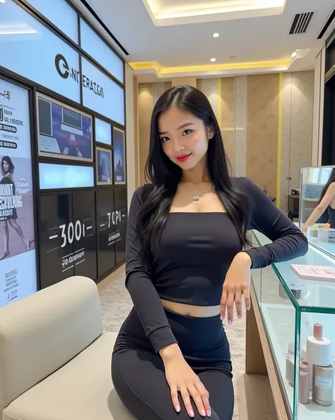 A Beautiful asian women with long black straight hair, 20 years old,sexy, wearing a cute big loose t-shirt and pants, in her bedroom, nightview,  nighttime, cat eye make-up, beautiful eyes ,  full body shot, sexy pose,  sexy pose, High resolution, selfie, ...