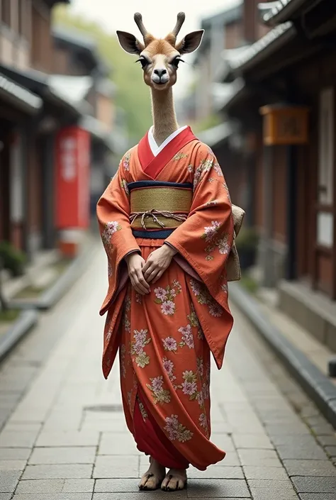 araffe dressed in traditional japanese clothing standing on a sidewalk, a picture inspired by Otake Chikuha, reddit, ukiyo-e, japanese geisha, skilled geisha of the japanese, traditional geisha clothing, female geisha girl, portrait of geisha, portrait of ...