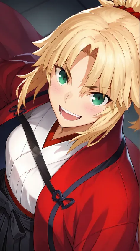 mordred (Fate)
high resolution, masterpiece, necessary, detail, best quality, quality, necessary, tall details, High details, precise,
 
ufotable style, ufotable anime, smile
solo,1girl
Bgirl, mordred (Fate), Fate Grand Order, Fate, Fate Grand Order, blond...