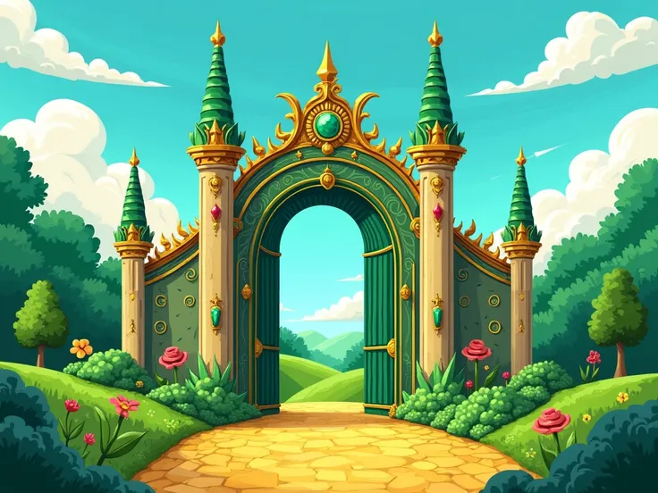 gate the emerald city of oz cartoon