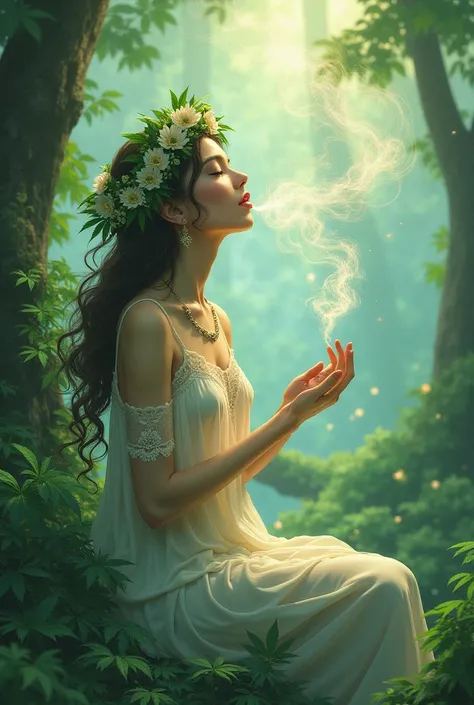 Anime mother nature smoking weed