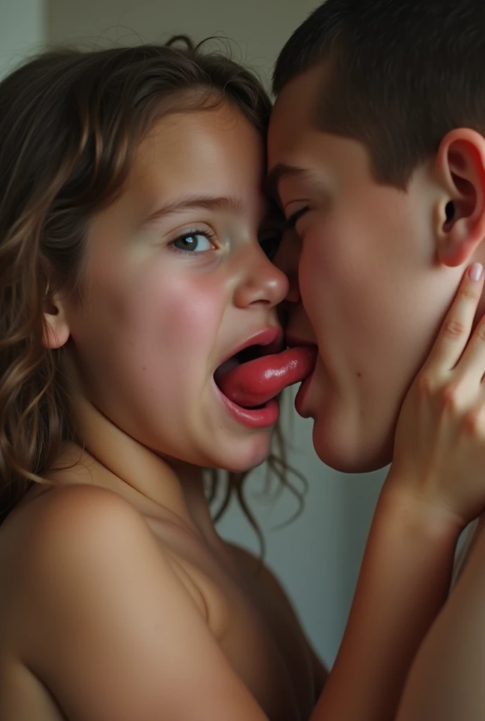 A girl eating a boys penis. Both is nakef