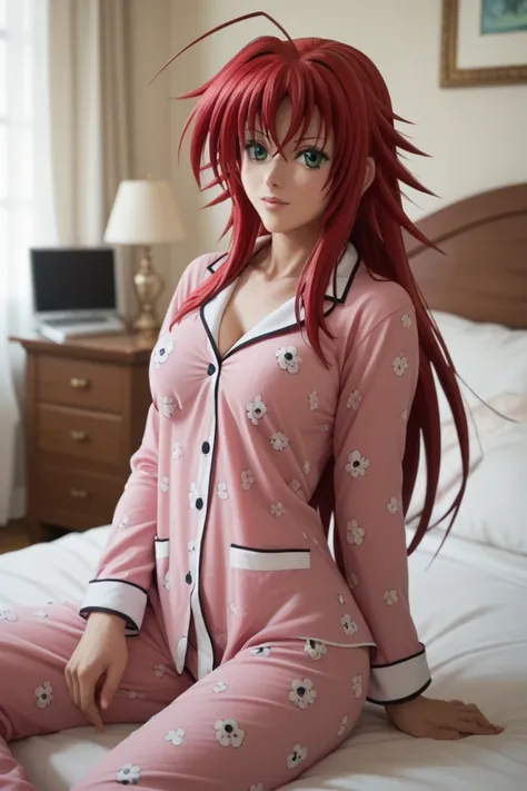 rias gremory (High school dxd), transparents pajamas, bedroom