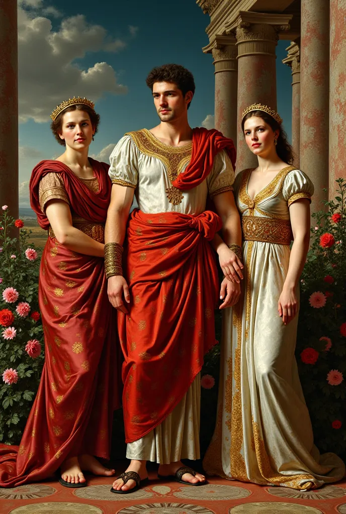 Create me an image of Neron and his family 