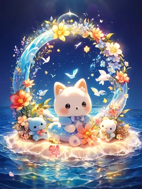          beauty  、        digital art       、8k、        top quality 、   Beautiful World   、peace、 Genuine 、luminescence art 、   Flower Art、 Sea Art Infinity、   mini characters 、handicraft art 、  plush toy、  cute、布、猫、